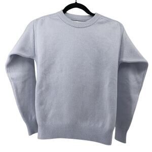 RRP €950 SA SU PHI Cashmere Jumper IT36 Baby Blue Crew Made in Italy